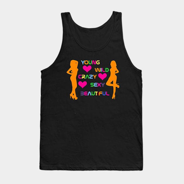 80s Design - Wild girls Tank Top by shirtsandmore4you